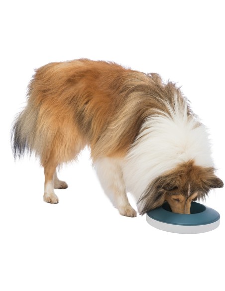 Slow Feeding Comedero Rocking Bowl gris/azul