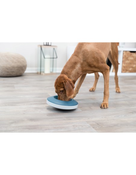 Slow Feeding Comedero Rocking Bowl gris/azul