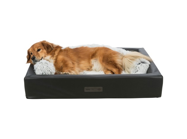 Cojín Rulo Harvey blanco-negro