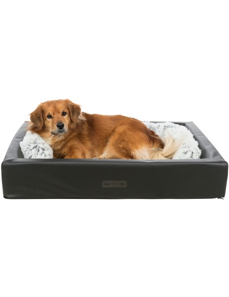 Cojín Rulo Harvey blanco-negro