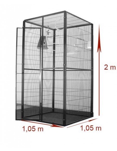 Voladero Jardin 1m2 c/techo malla