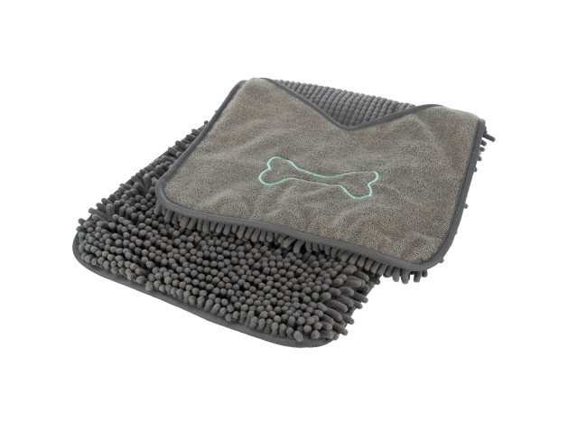 Toalla para Secado con Manoplas Integradas gris