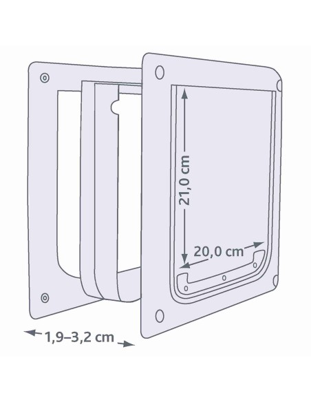 Trampilla 2 Opciones, XS-S blanco