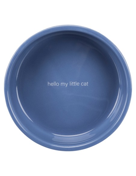 Comedero Cerámica para Razas Hocico Corto azul claro/blanco - Pack de 2 unidades