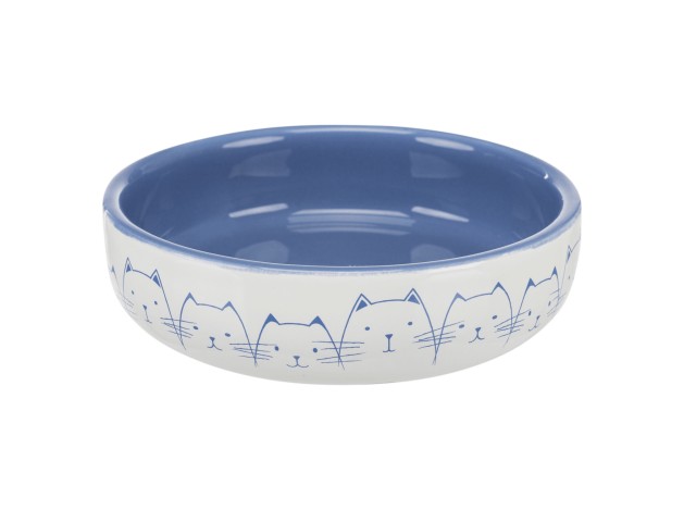 Comedero Cerámica para Razas Hocico Corto azul...