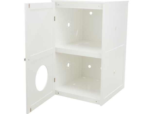 Casa para Gatos con 2 Pisos blanco