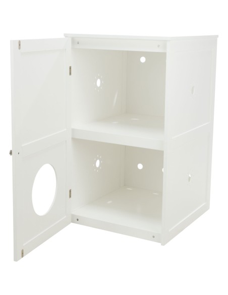 Casa para Gatos con 2 Pisos blanco