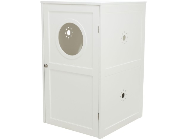 Casa para Gatos con 2 Pisos blanco