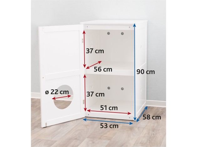 Casa para Gatos con 2 Pisos blanco