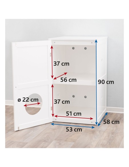 Casa para Gatos con 2 Pisos blanco