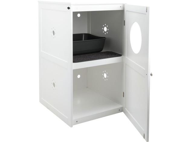 Casa para Gatos con 2 Pisos blanco