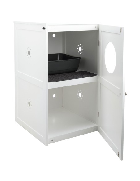 Casa para Gatos con 2 Pisos blanco