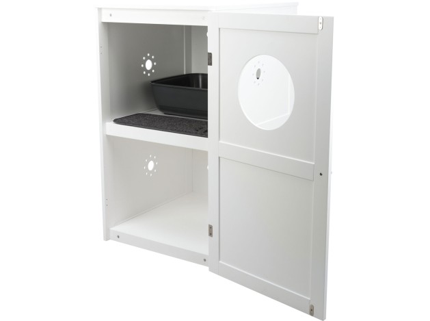 Casa para Gatos con 2 Pisos blanco