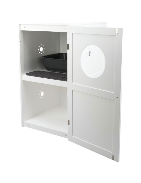 Casa para Gatos con 2 Pisos blanco