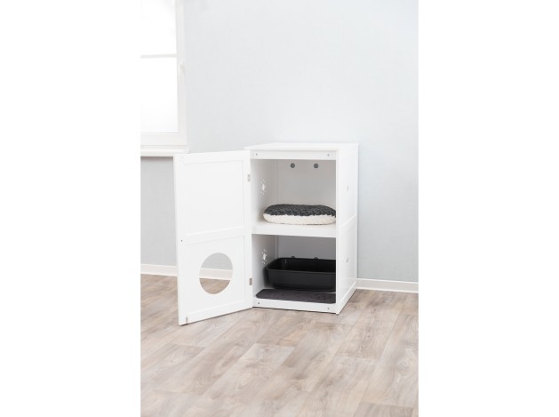 Casa para Gatos con 2 Pisos blanco