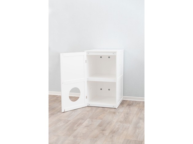 Casa para Gatos con 2 Pisos blanco