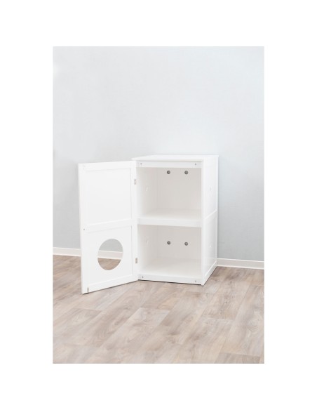 Casa para Gatos con 2 Pisos blanco