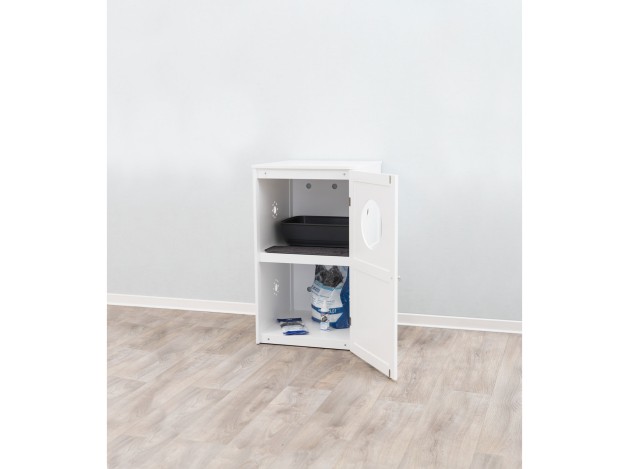 Casa para Gatos con 2 Pisos blanco