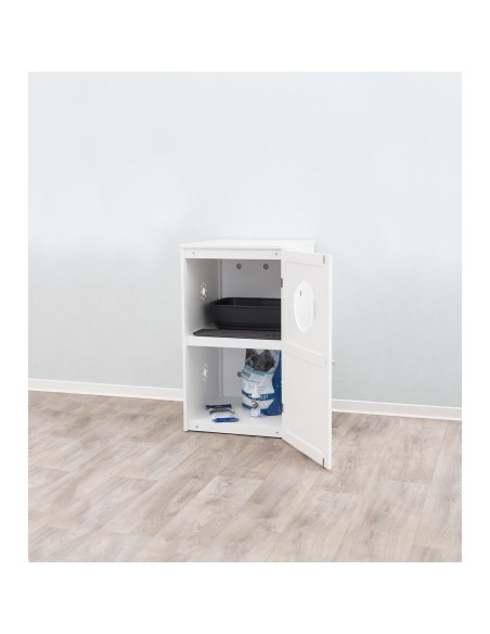 Casa para Gatos con 2 Pisos blanco