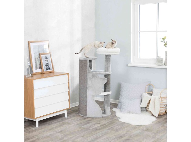 Poste Rascador Abele gris/blanco/gris