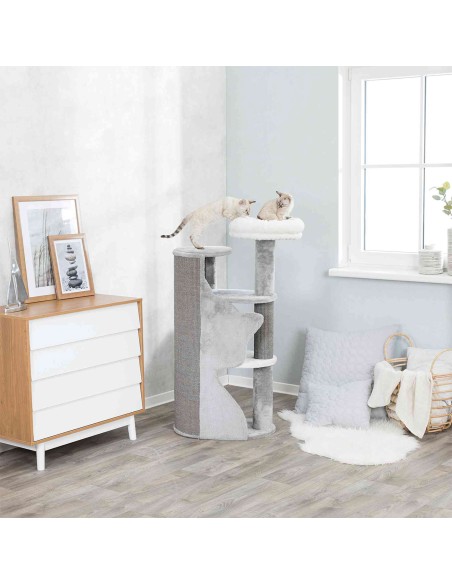 Poste Rascador Abele gris/blanco/gris