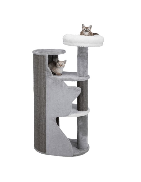 Poste Rascador Abele gris/blanco/gris