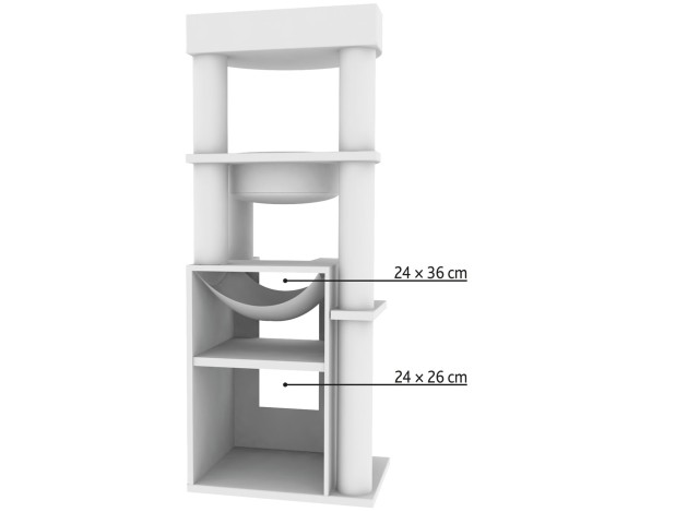 Poste Rascador XXL Leandro gris claro