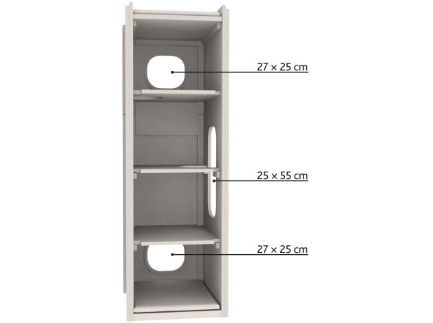 Torre Rascador XXL Stefano gris/gris claro