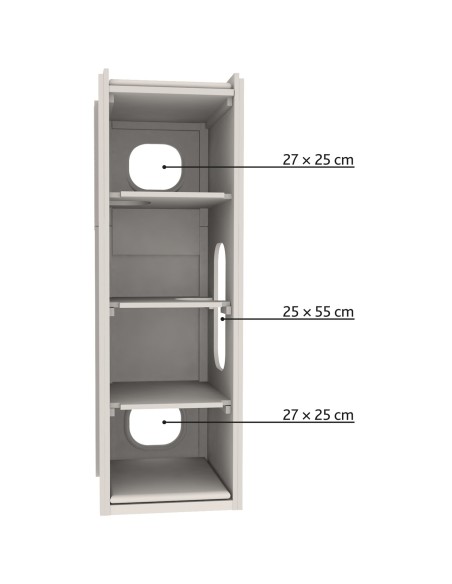 Torre Rascador XXL Stefano gris/gris claro