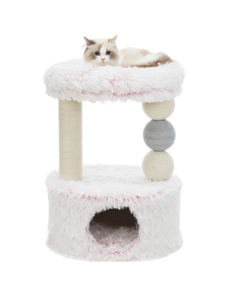 Poste Rascador Harvey blanco-rosa