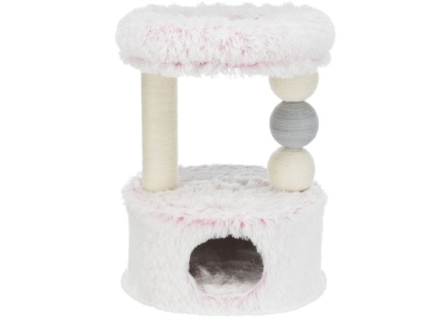 Poste Rascador Harvey blanco-rosa