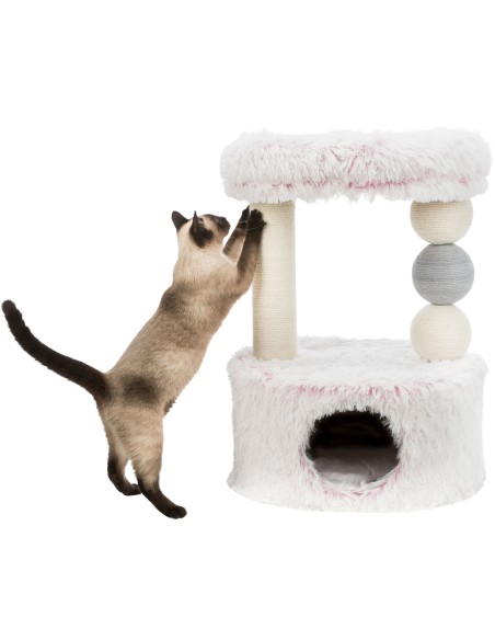 Poste Rascador Harvey blanco-rosa