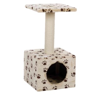 Junior Poste Rascador Zamora beige con huellas impresas 2