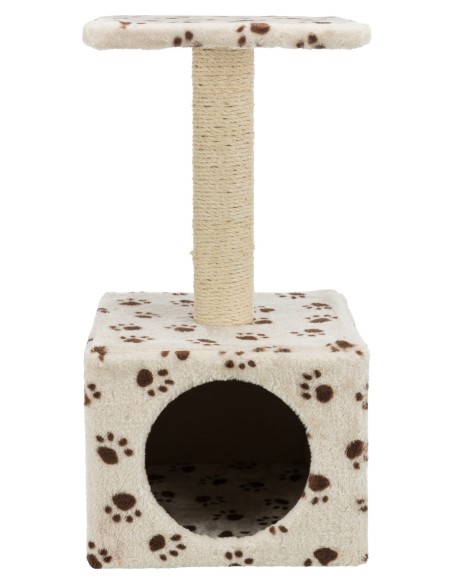 Junior Poste Rascador Zamora beige con huellas impresas