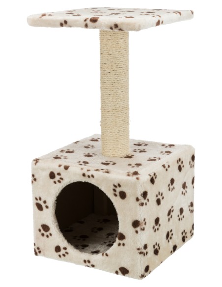 Junior Poste Rascador Zamora beige con huellas impresas