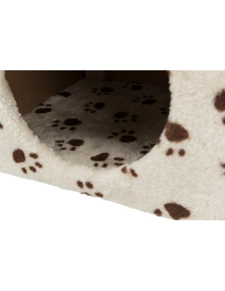 Junior Poste Rascador Zamora beige con huellas impresas