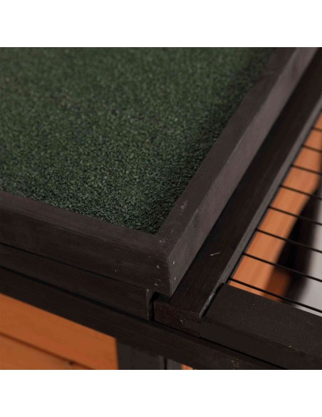 Recinto Exterior con Cubierta negro/marrón