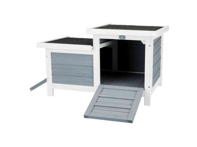 Casita Pequeños Mamíferos gris/blanco