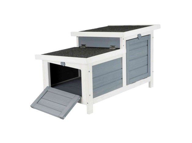 Casita Pequeños Mamíferos gris/blanco