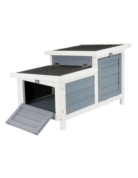 Casita Pequeños Mamíferos gris/blanco