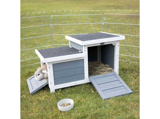 Casita Pequeños Mamíferos gris/blanco
