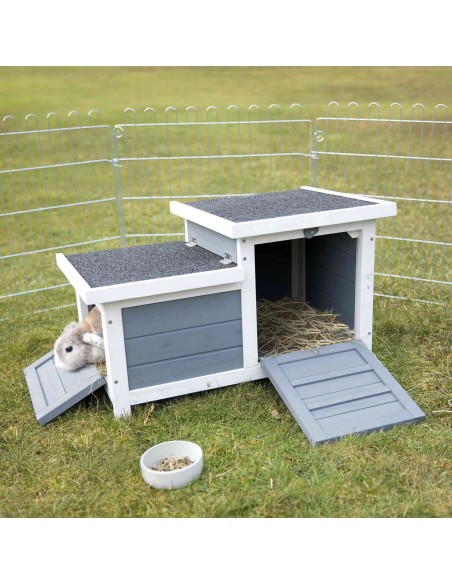 Casita Pequeños Mamíferos gris/blanco