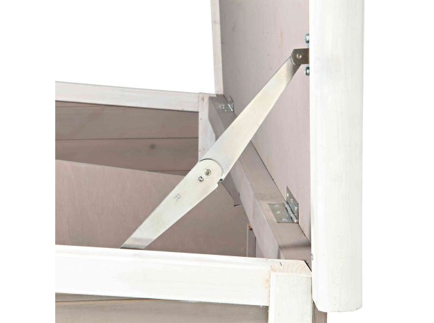 Conejera con Recinto gris/blanco