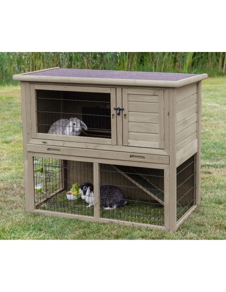 Conejera con Recinto gris-verde