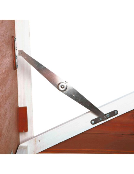 Gallinero con Área de Juego marrón/blanco