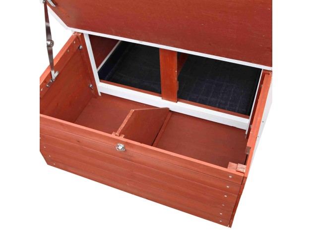 Gallinero con Área de Juego marrón/blanco