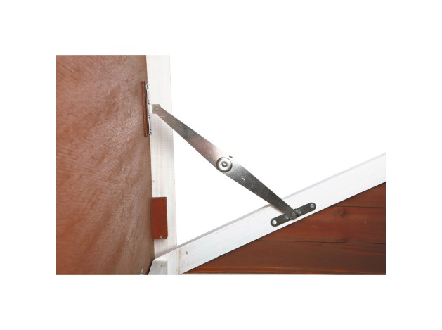 Gallinero con Área de Juego marrón/blanco