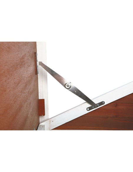 Gallinero con Área de Juego marrón/blanco