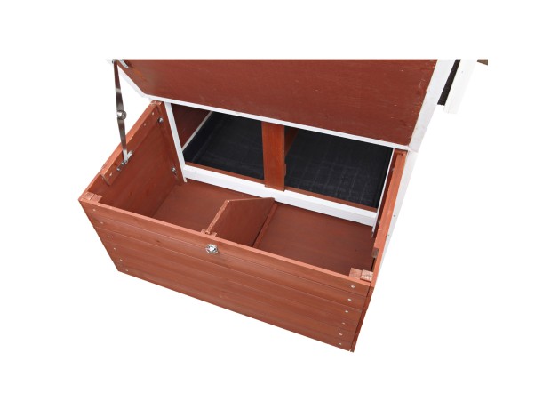 Gallinero con Área de Juego marrón/blanco