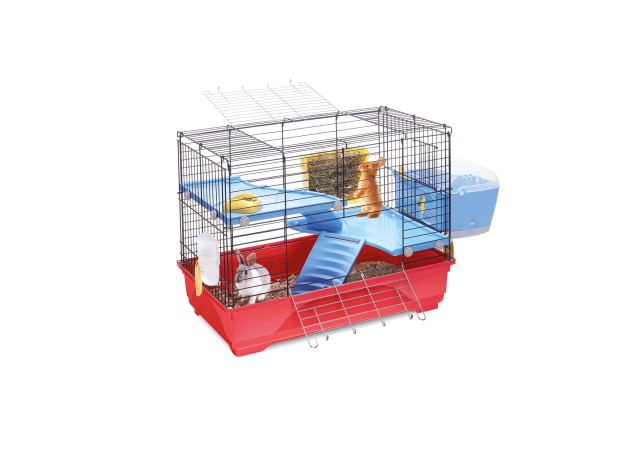 Jaula Roedor BENNY 80, Azul-Rojo Azul/Rojo